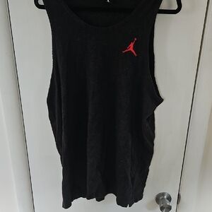 Nike Black Tank with Red Jumpman Accent